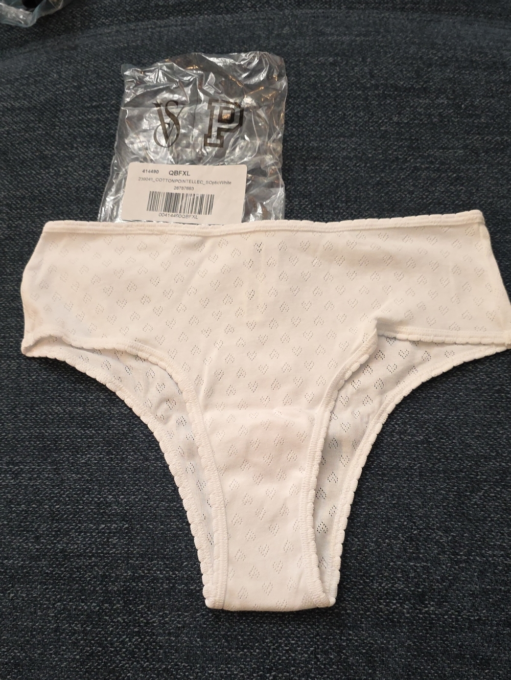 Victoria's Secret White Cotton Thong